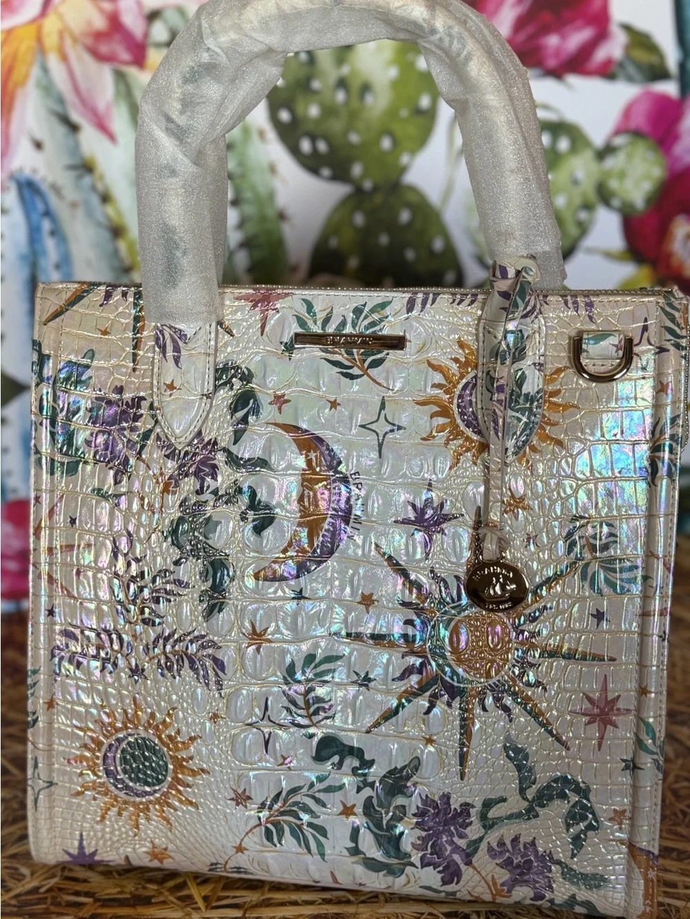Brahmin Large Caroline Vitality Melbourne NWT Moon Stars Sun Celestial - Picture 1 of 13